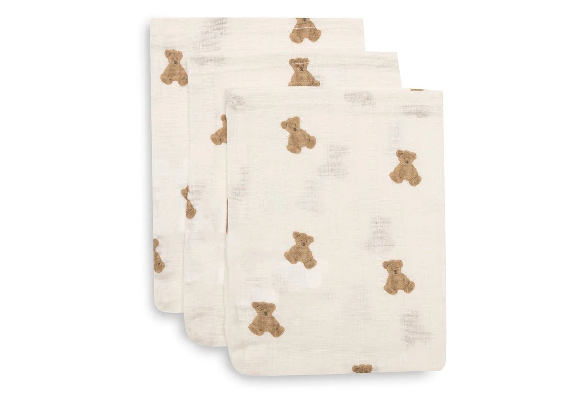 Jollein Hydrofiel Washandje Mini Teddy Bear