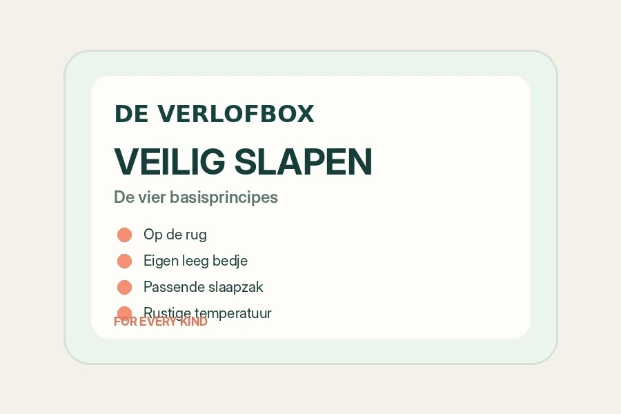 Veilig slapen informatie uit de Verlofbox